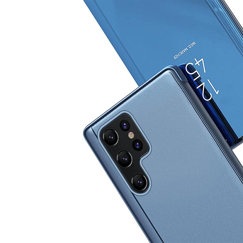 Smart Mirror Flip Phone Case For Samsung Galaxy S26 Edge S25 S24 S23 S22 Ultra FE Plus Shockproof Protection Back Cover