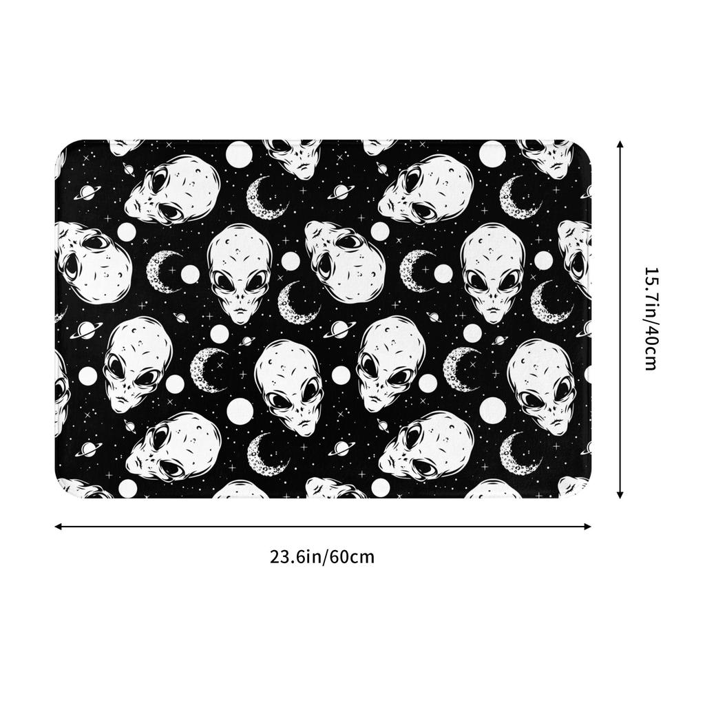 Halloween Spooky Alien Front Floor Door Entrance Mat Indoor  Bathroom Kitchen Doormat Garden Carpet Rug