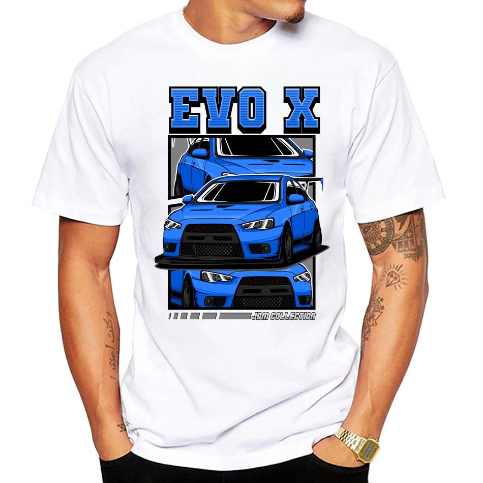 Summer Streetwear Race Cars Lover T-Shirts Novelty Design Evolution Lancer X Jdm Car Sport Cars