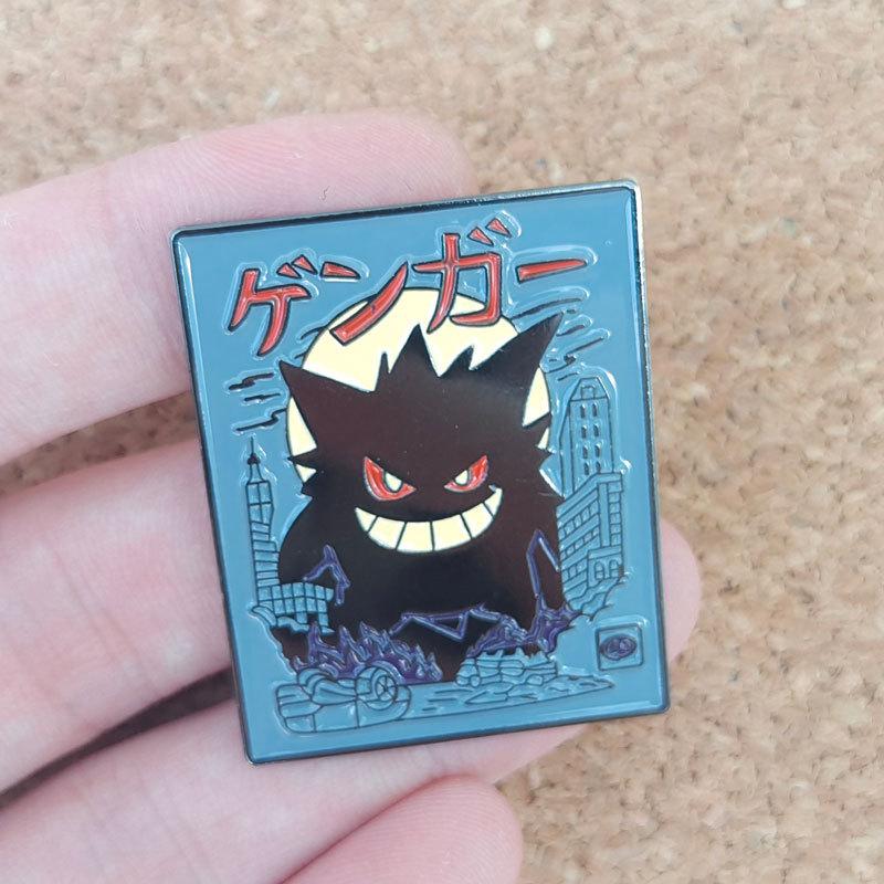 Gengar Anime Brooch For Backpacks Enamel Pin Metal Brooch Pin For Women Badges Pin Brooches Jewelry Accessories