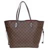 Used LOUIS VUITTON Tote Bag Neverfull MM N51105 Damier Ebene Brown Shoulder