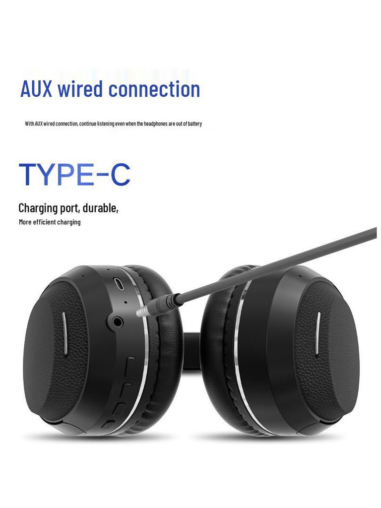 Bluetooth Headset: Foldable, Retractable, Stereo, Heavy Bass, Head-mounted Wireless Earbuds