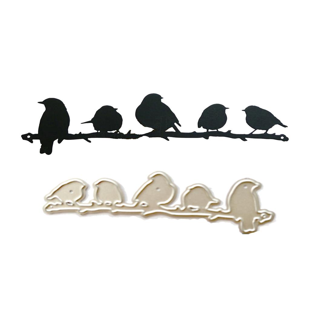 Metal Die Cuts Branch Bird Embossing Stencil Cutting Dies for Card Making Scrapbooking Paper Craft DIY Template Handmade