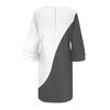 Damesmode Temperament Elegante frisse bedrukte V-hals 3/4 mouwen jurk