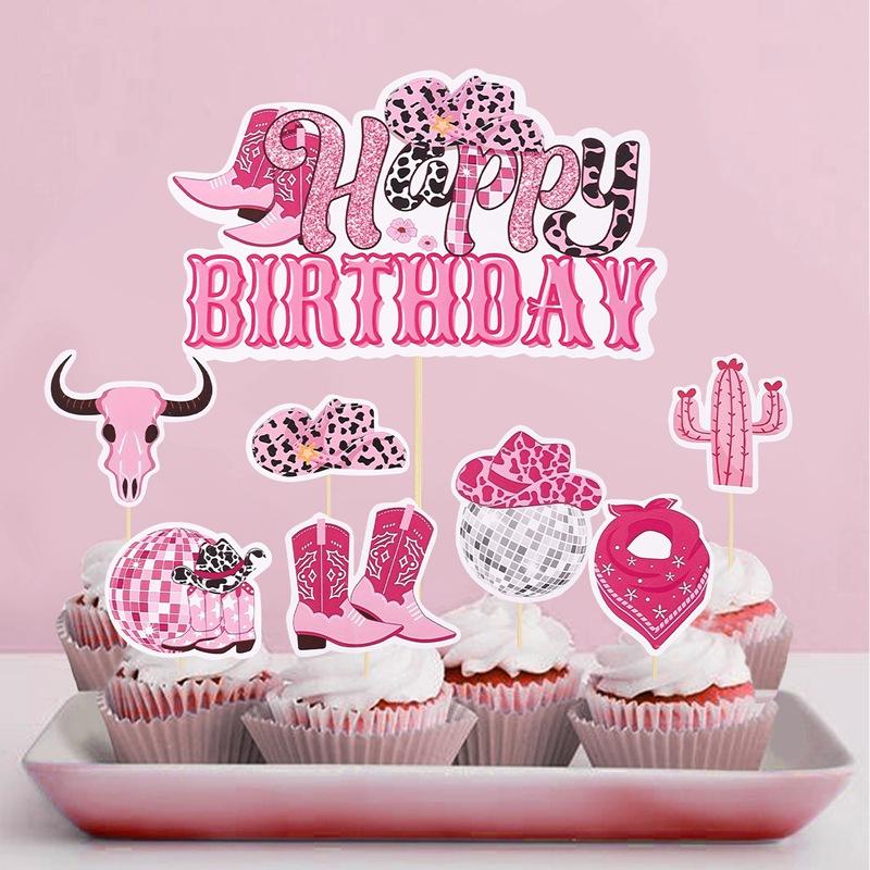 Cowgirl Hat and Boot Cake Toppers Cowgirl Cake Decorations Cowgirl Birthday Baby Shower for Western Theme Party Favors Supplies