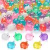 10/20-piece Pack of Mini Glow-in-the-dark Resin Pig Sculptures, Various Colors, Cartoon Animal Pendants, Suitable for Garden Lan