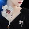 Luxury Atmosphere Zircon Orchid Brooch Women's High-end Fashion Exquisite Personality Temperament Coat Cardigan Brooch