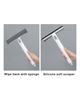 Window Glass Squeegee with Water Spray Non-Slip Handle Design Hanging Storage Multifunctional 3-in-1 Cleaner