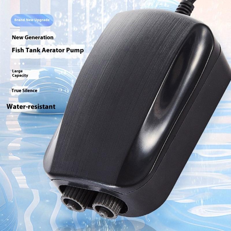 Low Noise Oxygen Pump For Aquarium 2.5W Energy Efficient Aerator With Small Size Great For FishTank Water Maintenance