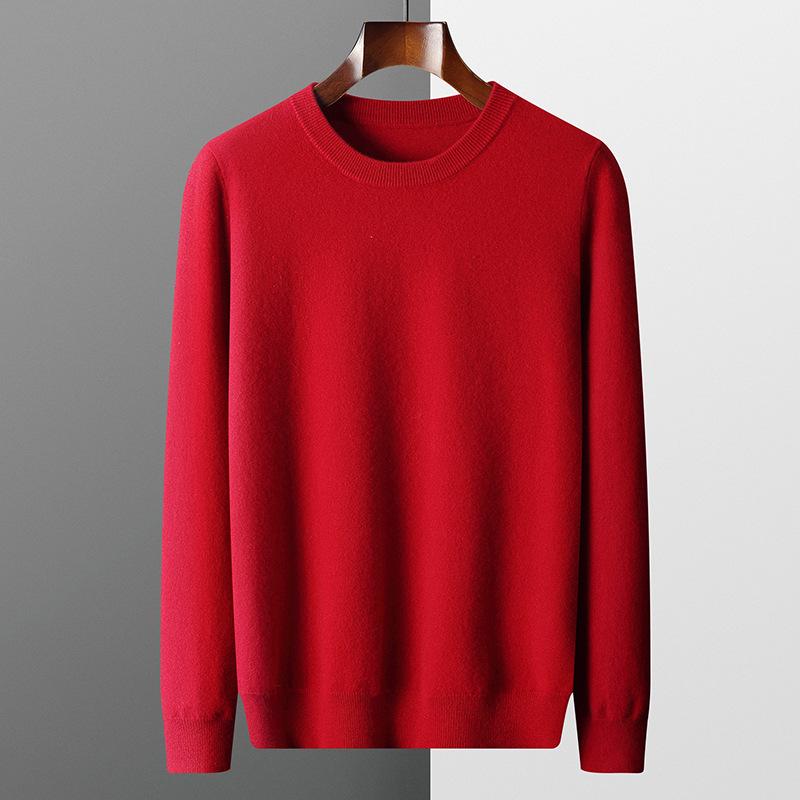 Men`s Cashmere Wool Sweater - Solid