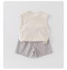 Cute Cartoon Tank Top & Casual Shorts Set for Baby Boys, Lightweight Summer Outfit for Infants & Toddlers, Class A.