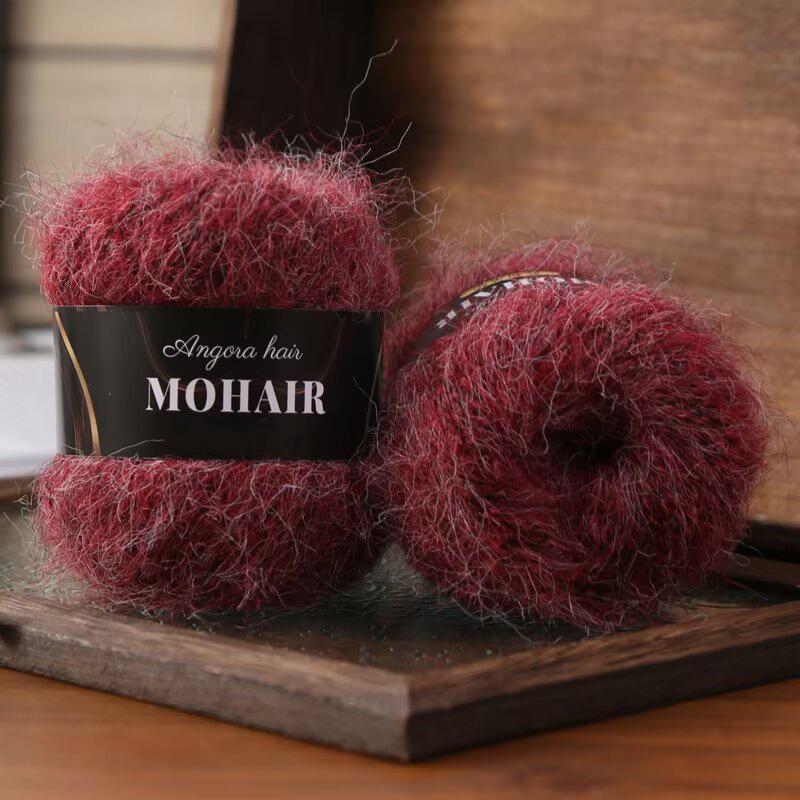 25g/Ball Soft Winter Hand Knitting Material DIY Alpaca Mare Fur Ball Warm Plush Chunky Mohair Yarn Scarf Luxury