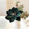 Neue 22cm Künstliche Weihnachtssternblume Pailletten Funkelnde Simulationsblumen Glitzer Pailletten Blume Weihnachtsbaum Zubehör