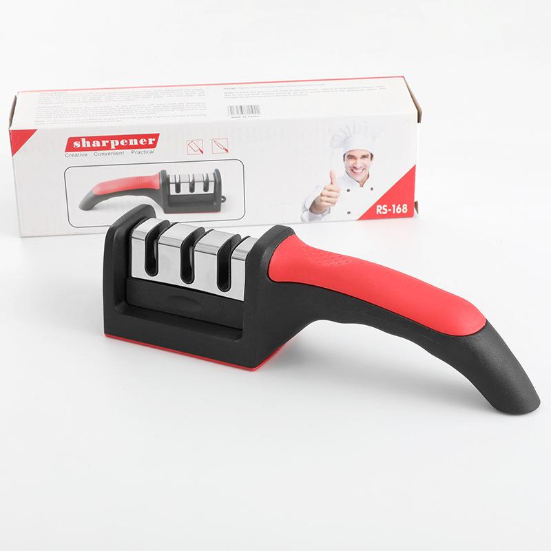 Knife Sharpener Household Multifunctional Three-stage Sharpening Stone Quick Ceramic Sharpening Tool