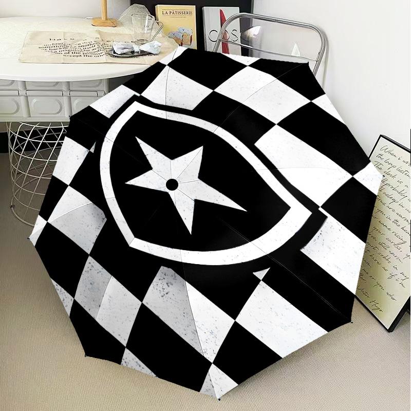 1PC Shield With Star Emblem Printed Umbrella Folding umbrella, automatic umbrella 8-Frame for Travel, camping Fan gifts Christmas Gifts
