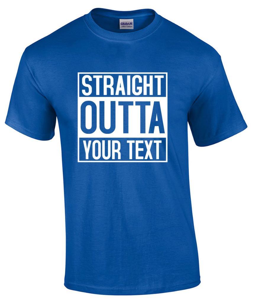 Straight Outta Your Text T-Shirt Compton Personalized Bottom Line Text S