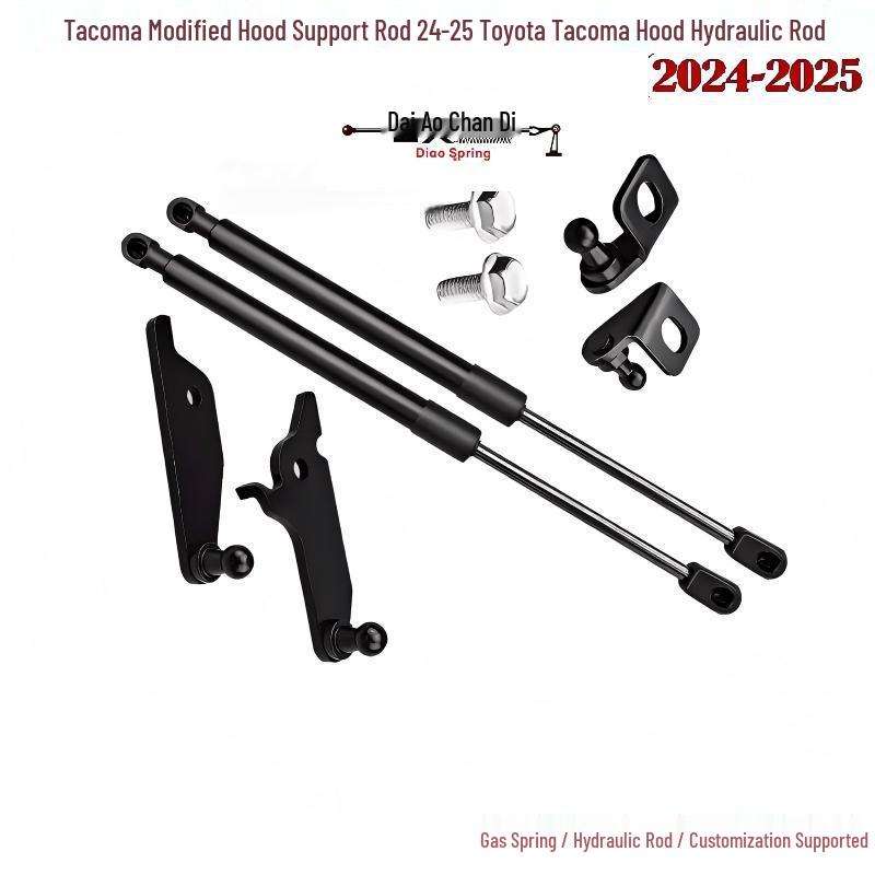Fits 2024-25 Toyota Tacoma Modified Hood Support and Hydraulic Rods Carbon Steel