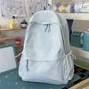 Cute Butterfly Embroidered School Backpack with Front Pocket Casual Daypack for Girls Daily Use