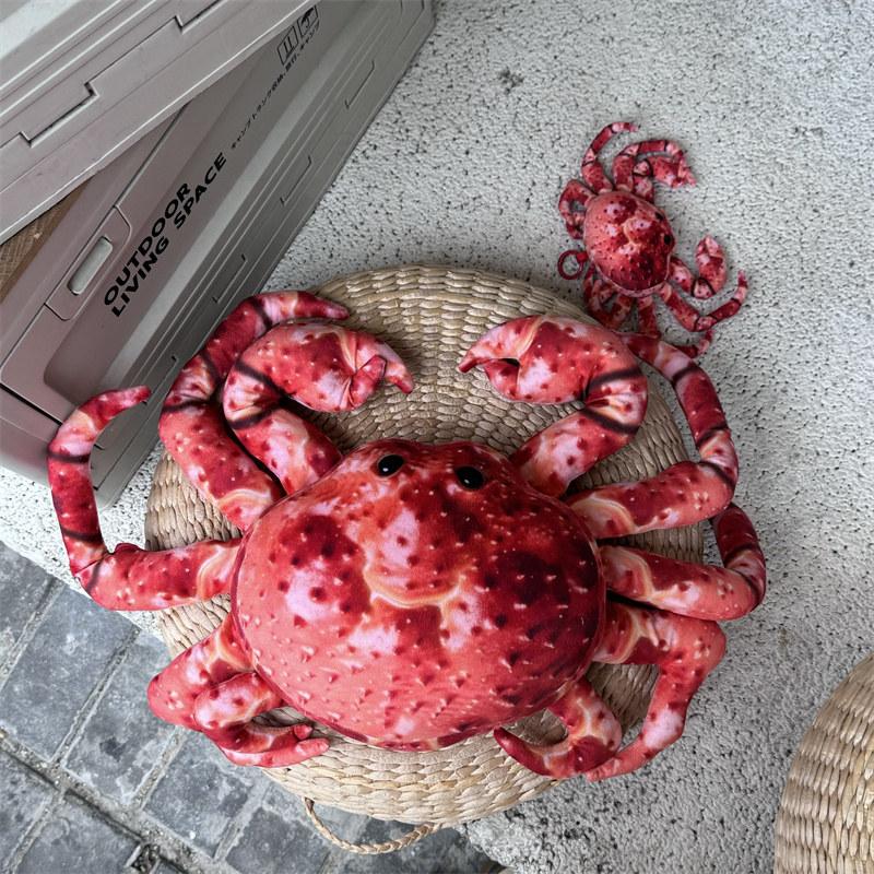 Jucărie de pluș drăguță cu crab-rege simulat Jucării de pluș cu animale marine Jucărie uriașă cu crab-rege Cadouri de Crăciun și de ziua de naștere pentru copii Pernă pentru somn