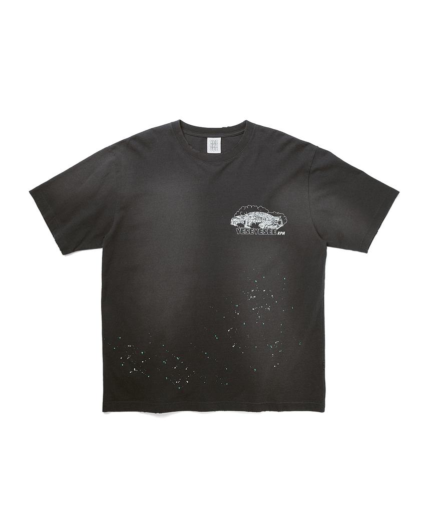 YESEYESEE Y.E.S Vintage Racing Tee Charcoal