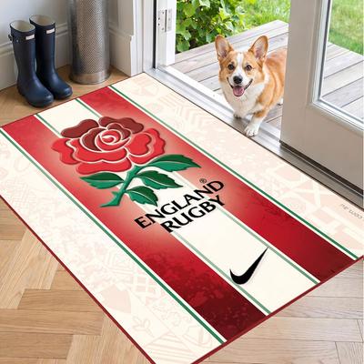 Soft Floor Carpet England Rugby Pattern Area Rug Decorative Mat For Home Room Decoration