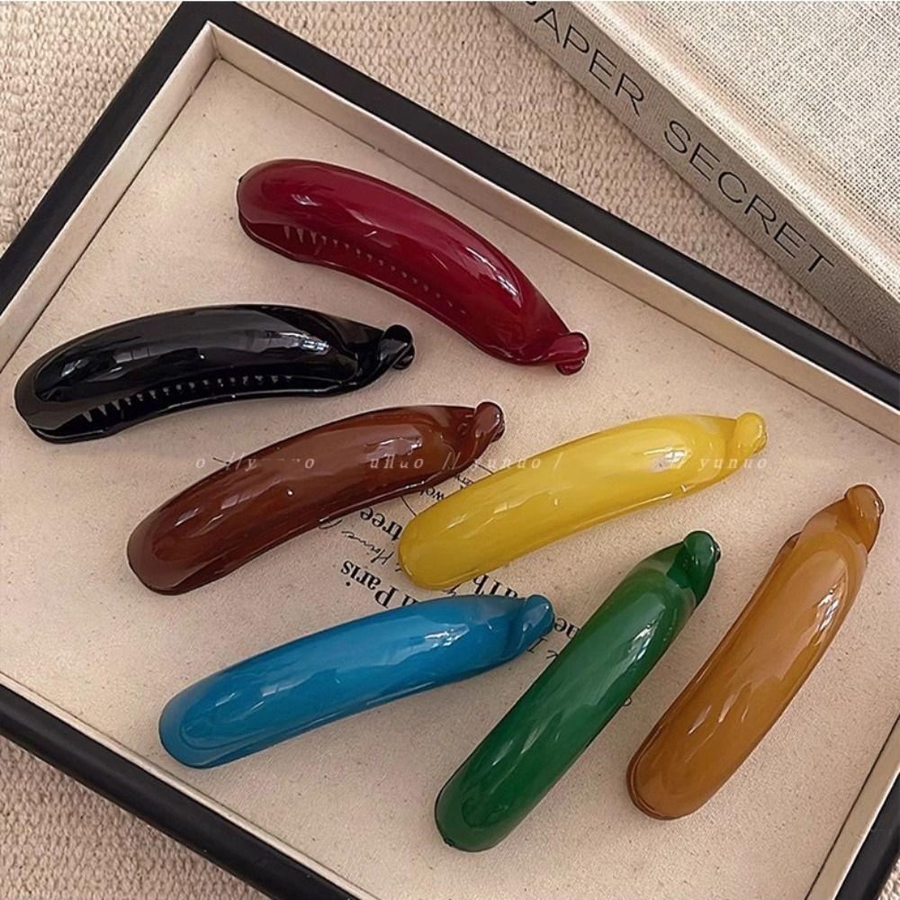 Hairpin Plastic Banana Clip Korean Style Korean Hair Clip Cute Vertical Clip  Girls