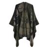 Women's scarf shawl creative new fashion imitation cashmere jacquard split fork thickened large cape air conditioner warm shawl