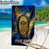 Custom Name Atlético Rosario Central Beach Towel - Soft, Ultra-Absorbent Microfiber, Lightweight, Perfect for Beach, Parties, Travel, Camping