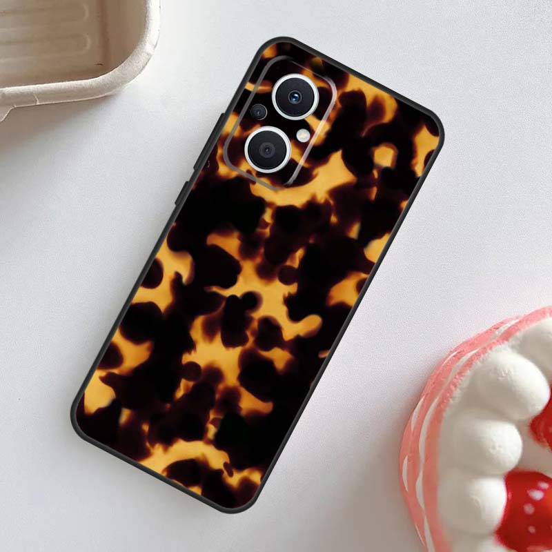 Tortoise Shell Pattern Case For OPPO Reno 11F 8T 4Z 5Z 4 6 7 8 5 Lite 10 Pro OPPO Find X2 X3 Lite X5 X6 Pro Cover