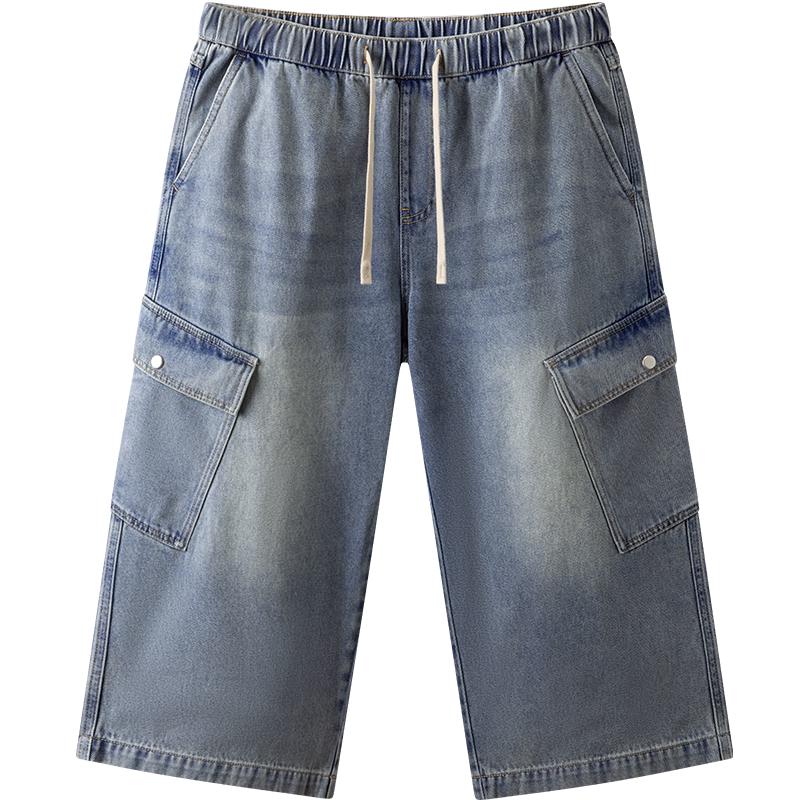 

Semir Men s Vintage Washed Cropped Straight Leg Jeans S