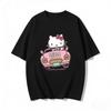 2026 Summer Hello Kitty Cartoon Printed Short Sleeve Pure Comfortable Summer Loose Tshirt for Women
