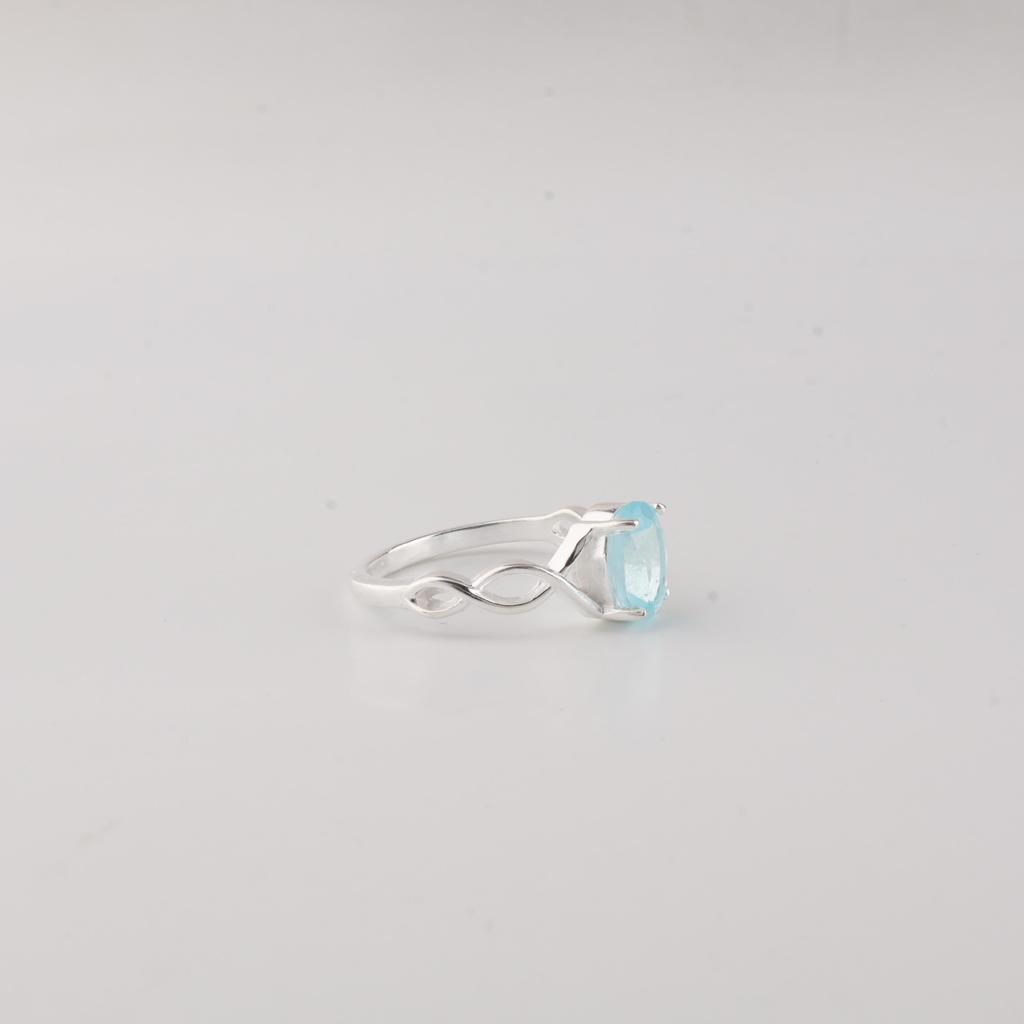 Sky Blue Topaz Gemstone 925 Sterling Silver Topaz Jewelry Proposal Ring For Women CZR-16-14