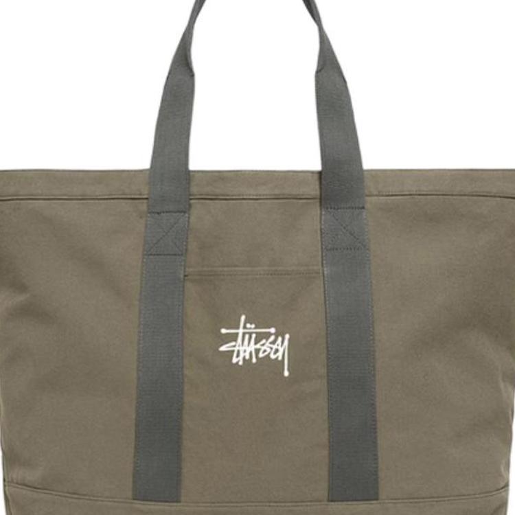 Stussy Brand Logo Fashion Versatile Fabric Tote Bag Shopping Bag Shoulder Bag Unisex tote bags Green SUSBG0134253O-GRD