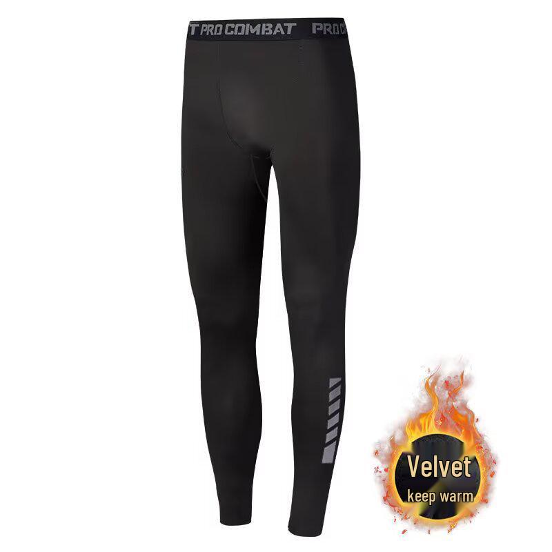 

Men s Warm Velvet Base Layer Compression Pants for Fitness, Running, Yoga & Sports - High Elastic Autumn/Winter Tights 4XL