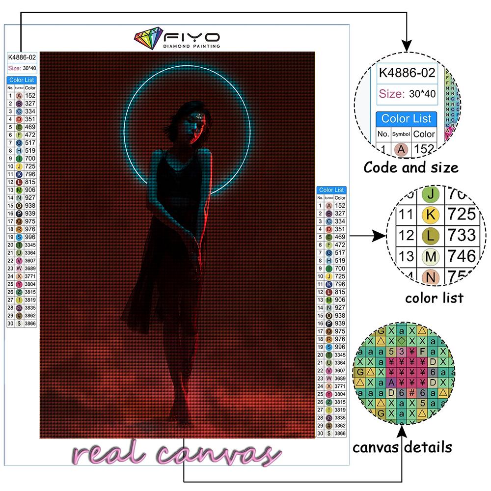 Popular 5D Diy Cross Stitch Cyberpunk Sexy Art Painting Full Drill Cross-Stitch Crafts Kit Wall Sticker Home Decor