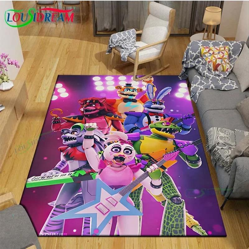 Tappeti Stampati con Orso di Five Nights at Freddy's Tappeti Decorativi per Stanza dei Bambini Soggiorno Tappeti per Camera da Letto Tappeto Anime