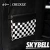 SKYBELL Car Mini Cooper Trash for BMW MINI Accessories, Dust Bin, Hanging, Slim, Compact, Faux Leather, Checkered