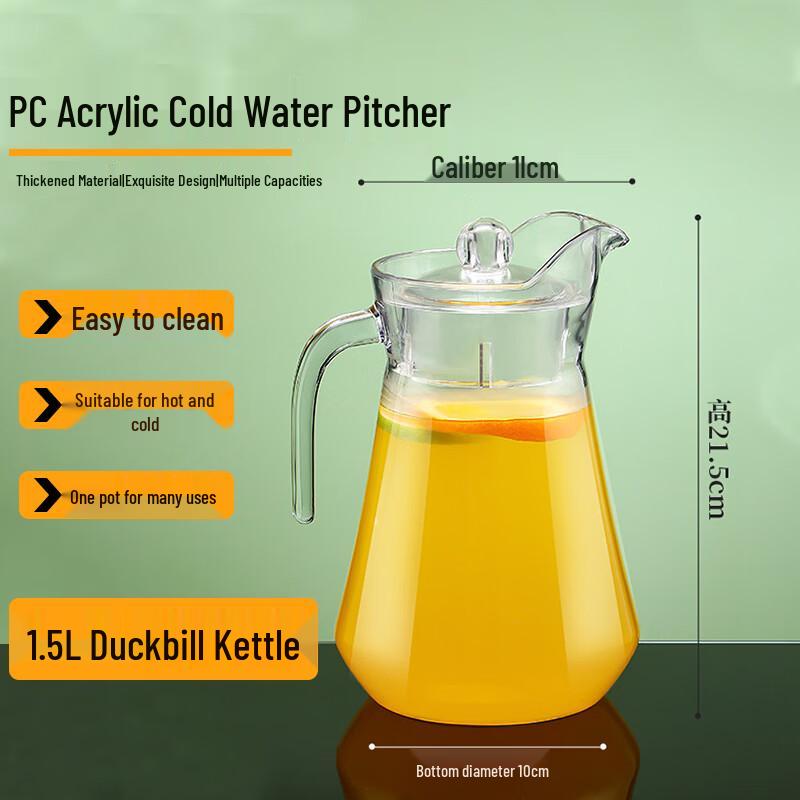 Homeglen 1.5L Acrylic Cold Water Pitcher (2-Pack)