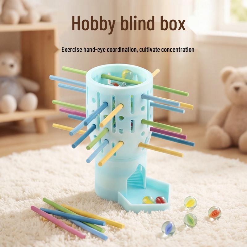 Cross-Border Kids  3-in-1 Color Matching Wooden Pull Stick Game - Educational & Interactive Fun Toy