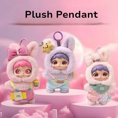 Vinyl-Face Plush Doll Creative Bag Pendant Keychain Stuffed Toy