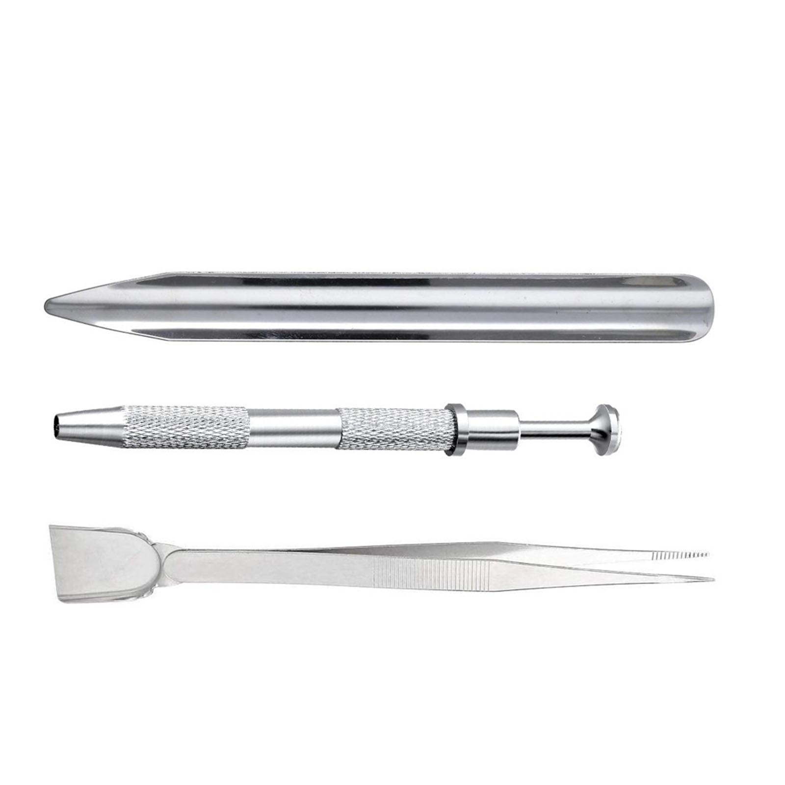 

Набор из 3 пинцетов из нержавеющей стали для ювелирных изделий, инструменты для работы с драгоценными камнями и бусинами для ювелиров, профессиональный держатель бриллиантов
