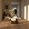 Decorative African Woman Figurine with Basket Multipurpose