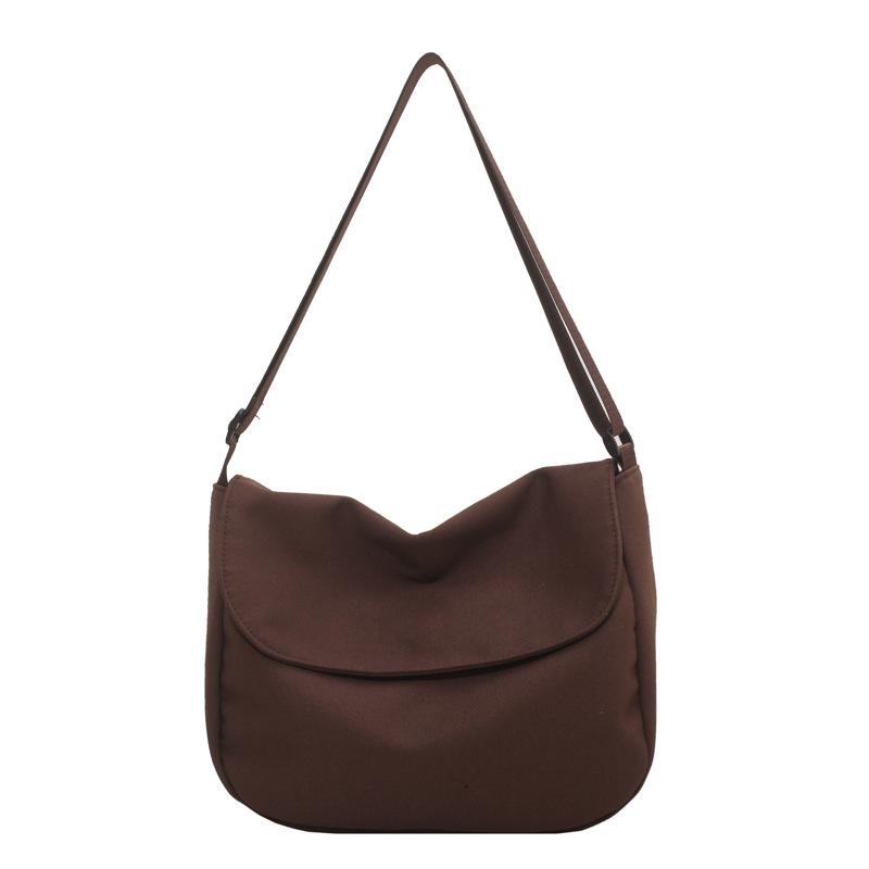 Solid Color Women Crossbody Bag Simple Ladies Shoulder Bag Waterproof Nylon Women'S Handbags Fashion Messenger Bag Women