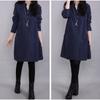 Timeless Vintage Women Long Sleeve Pullover V Neck Tunic Dress For Casual Elegance