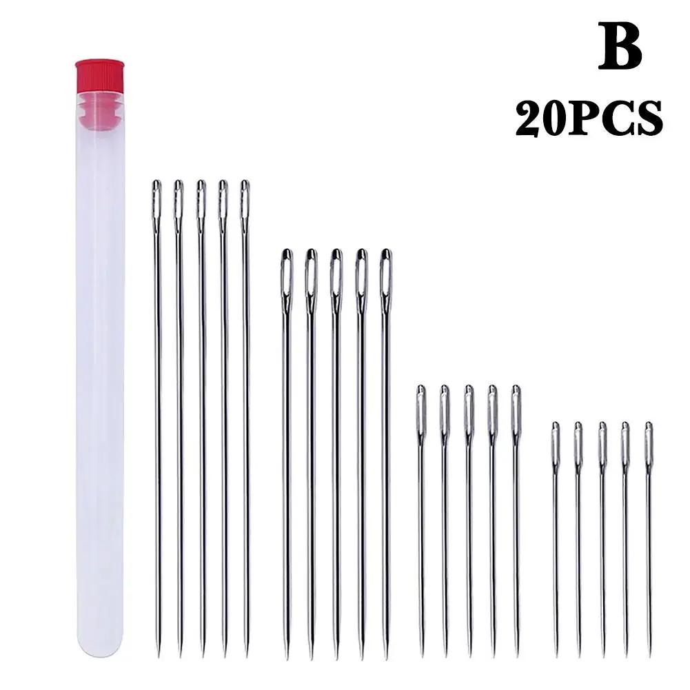 20/30pcs Steel Sewing Needles Side Hole Hand Needle Self-Threading Accessories Blind Household Sewing Sewing Need T5P6