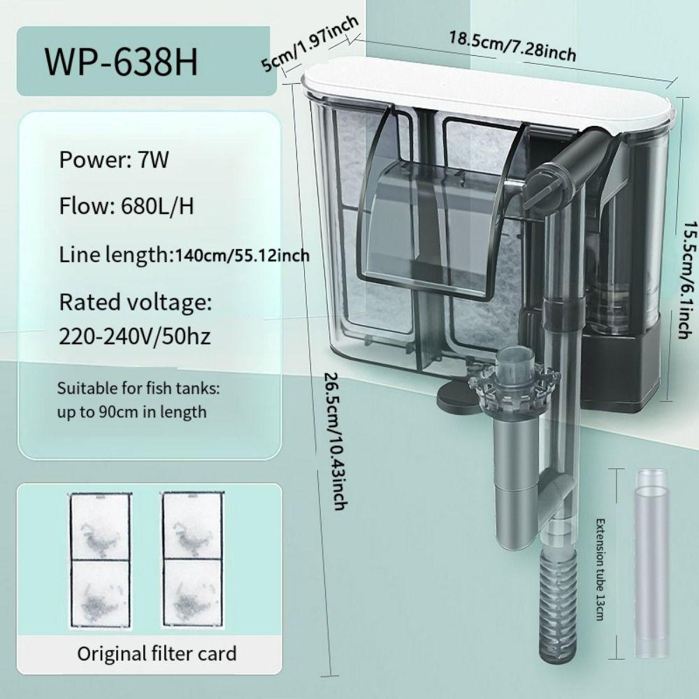 Waterfall Type Quiet Fish Tank HOB Filters Stay Clean Technology Water Purifier  Fish