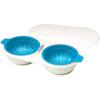 One Set Of Microwave Eggs Poacher Microwave Double Egg Boiler 2 Cups Design Cookware Kitchen Tools 2