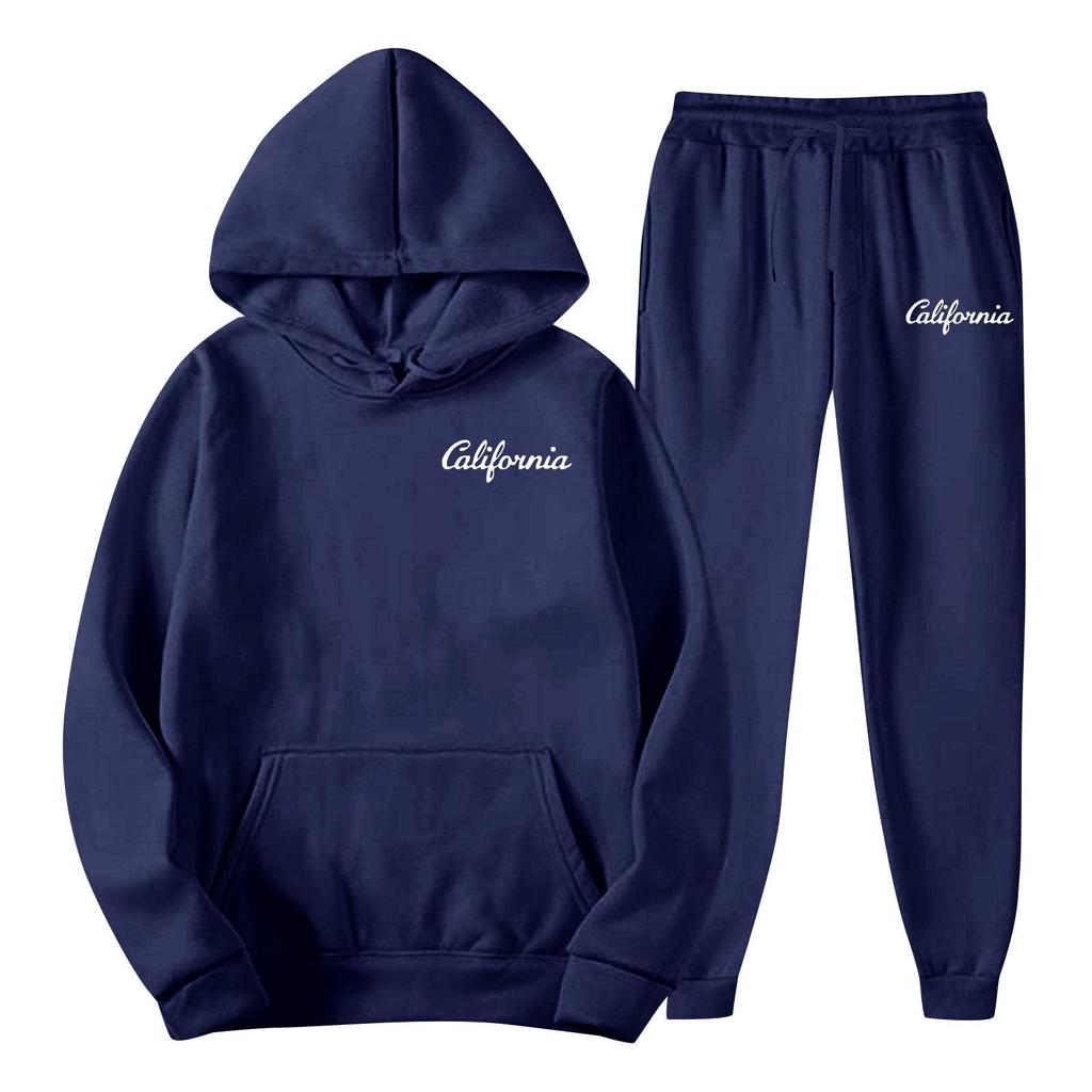 Men's Trendy Casual Hoodie and Sweatpant Set for Autumn and Spring 2025