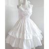 Czyste Pragnienie Elegancka Sukienka Lolita na Ramiączkach - Spódnica Retro w Stylu Soft Girl
