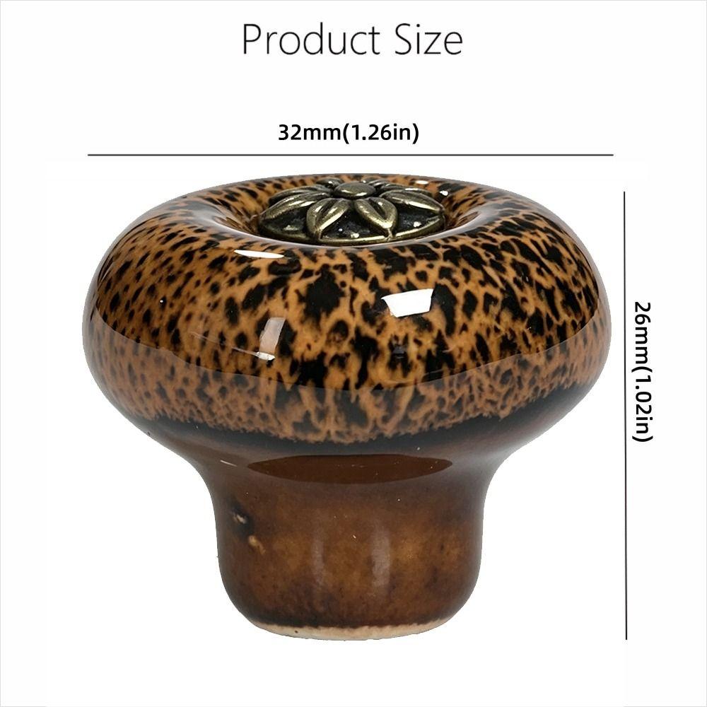 4pcs Easy Install Door Knobs Round Drawer Knobs Vintage Cabinet Handles Bedroom